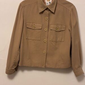 Talbots Vintage Wool Croppped Utility Jacket